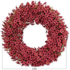 24 Inch Fall Wreaths for Front Door, Autumn Floral Outdoor Wreath - Image 7