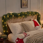 TQRR 2Pcs 9FT Norfolk Pine Garlands, Realistic Greenery Christmas Garland - Image 7