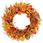 Pinkpum 22" Fall Wreath for Front Door Pumpkin Artificial Wall Decor Autumn by Pinkpum