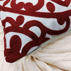 Alysheer Boho Embroidered Throw Pillow Cover 18"x 18" Set of 2, Burgundy‌ - Image 5
