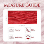 Cheesecloth Table Runner 10FT 12Pcs Red Boho Gauze Sheer Runners - Image 2