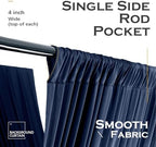4 Panels 5ft(W) x 20ft(H) Navy Blue Ceiling Drapes for Wedding Parties - Image 5