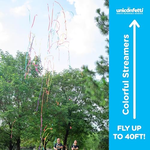 JAPJA Biodegradable Confetti Streamer Cannons, Multicolor, 16in, 6-Pack - Image 4