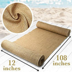 Burlap Table Runners, 12 x 108 Inch - 10 Pack Outdoor Jute Table Runners for Rustic Farmhouse Decor, Thanksgiving, Fall, Natural Color Edge - Image 2