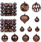 Christmas Tree Balls Ornaments Set, 48 Pcs Shatterproof Plastic Decorative Baubles Shiny Hanging Ball Ornaments for Xmas Tree Holiday Party Wedding Decoration, Coffee by Unknown