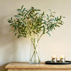 Hairui Lighted Olive Branches with Timer 24IN 72LED Battery Operated, Artificial Greenery Olive Tree Branch with Fairy Lights for Wedding Christmas Home Indoor Outdoor Decoration by Hairui