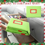 9 ft Christmas Tree Storage Bag Heavy Duty 420D Oxford Artificial Christmas Tree Bag with Reinforced Handles Dual Zippers Card Slot Wide Opening Extra Large Storage Container, Green - Image 5