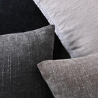 Set of 4 Soft Textured Decorative Throw Pillow Covers 20x20 Inch Cozy Farmhouse Cushion Cover Square Accent Pillow Cases for Bed Couch Sofa Living Room, Black - Image 6