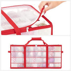 SONGMICS Large Christmas Ornament Storage Boxes, Set of 2, with 256 Slots - Image 6