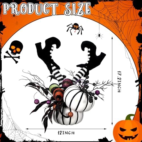 Daifunli Halloween Table Centerpieces Decorations, Witch Boot and Pumpkin - Image 2
