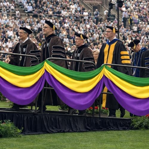 3Pack Mardi Gras Bunting 2x20Ft Large Carnival Bunting Banner Purple, Green, Gold Stripe for Mardi Gras, Lent, Easter, Home Decor Outside Garden Fence New Orleans Themed Party Décor Indoor Outdoor - Image 5