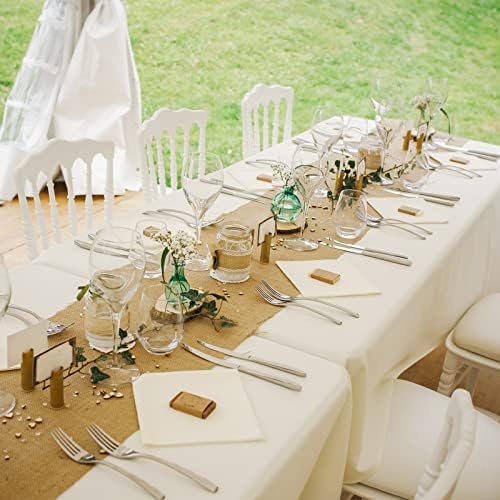 Buryeah 15 Pack Burlap Table Runners,12 x 71 Inch Natural Jute Rustic Runners Vintage Farmhouse Country Table Decor for Wedding Engagement Birthday Party Home Dining Kitchen Decorations - Image 4