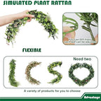 Fake Hanging Plants 18Pc-20 Artificial Ivy Vines, UV Resistant Greenery Ivy Leaves Garland with Flowers for Wedding Outdoor Decoration Home Indoor Wall Décor - Image 6