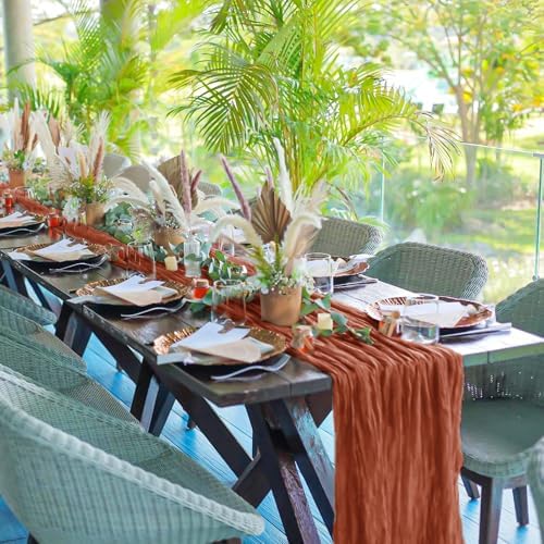 12 Pack Terracotta 10Ft Cheesecloth Table Runner - Image 6