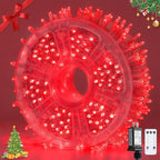JMEXSUSS 400 LED Red Christmas Lights, 132ft String Lights Plug in by JMEXSUSS