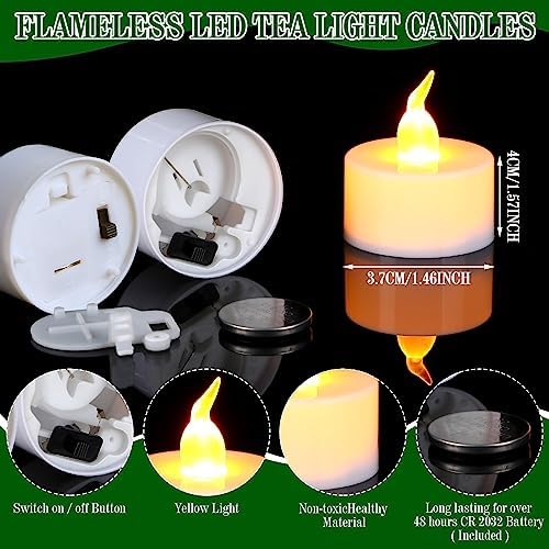 Retisee 12 Set Halloween Hanging Lantern Lights Rustic Ball Candle Holder - Image 3