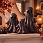 RattanView 3 Pcs Halloween Terracotta Ghost Large Figurines Decor - Image 4