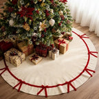 Syhood Christmas Tree Skirt Velvet 60'' with Red Bow Christmas Decoration by Syhood