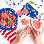 4th of July Party Supplies Set-American Patriotic Theme for Independence & Election Day Decorations, Includes Dinner & Dessert Plates, Napkins- for Patriotic & 4th of July Party Decorations-48 Guests - Image 5