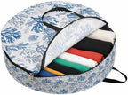 Water Blue Coral Round Storage Bag 24 Inch, Summer Shell Starfish Marine Life Clothes Storage Container with Handles Heavy Duty Organizer for Comforter, Bedding & Holiday Wreaths by Unknown