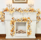 4 Pack Fall Garland Maple Leaf with Lights Fall Decor, 6Ft/Piece Fake Leaves Pumpkin Berry Vine Autumn Foliage Garland for Mantle Fireplace Halloween Thanksgiving Decorations Christmas Home Decor - Image 6