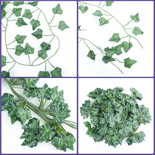 Alotiki Fake Vines, 60 Pack 420 Feet Artificial Ivy Garland Vines for Bedroom Decor, Hanging Vines for Party Wedding Christmas Decoration,Fake Leaves for Outdoor Patio Garden - Image 3