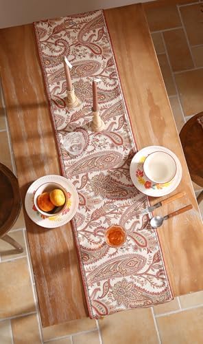 ISAENNE Designer French Linen Long Table Runner,102"x12"-Chauffrey A - Image 7