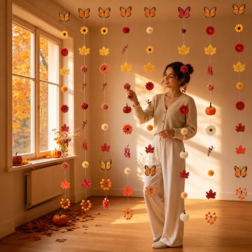 6 Pcs Flowers Garlands Fall Hanging Flowers for Decoration - Image 4