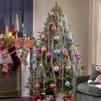 Soulchen Vintage Christmas Tree Ornaments Set 2.36 Inch Retro Striped Ball - Image 4