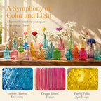 42 Pcs Colorful Glass Bud Vase Small Vintage Vases for Centerpieces - Image 3