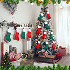 Zubebe 36 Pcs 15 Inch Felt Christmas Stockings Stockings Xmas Decoration Stockings Rustic Christmas Santa Stockings for Christmas Party Favors Home Decor(Red, Green, Classic) - Image 4