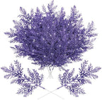 Cindeer 100 Pcs Christmas Tree Picks Sprays Glitter 10.2 in,Purple by Cindeer