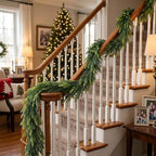 2Pcs 9FT Real Touch Norfolk Pine Garlands for Christmas Decorations Indoor - Image 6