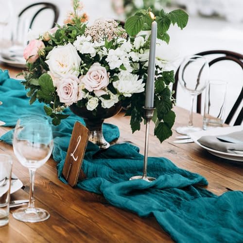 6 Pack Cheesecloth Table Runner 10Ft Christmas Gauze Boho Table Runners for Wedding Decor Bridal Shower Decorations(35" x 120") - Image 4