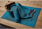 Solino Home 100% Linen Placemats Chambray Teal, Athena 14 x 19 in, Set of 4 - Image 2