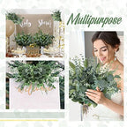 Tigeen 150 Pcs Artificial Eucalyptus Stems, 2 Styles Faux Greenery Leaves with Silver Dollar and Small Leaf Sprays for Wedding Bouquet DIY Floral Arrangements, Centerpieces, Home Decor (Green) - Image 6