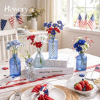 Hewory Small Bud Vases Bulk: 25Pcs Multi Blue Flower Vases for Centerpieces - Image 4