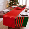 Aneco 16 Pack Christmas Satin Table Runner 12 x 108 Inch Xmas Red, Black Green Long Wedding Satin Silk Table Runner for Wedding Banquet Graduations Birthday Christmas Party Decoration by Aneco