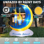 5FT Ramadan Decorations Inflatable Outdoor, Ramadan Mubarak & Eid Mubarak Moon Cloud Star Mosque Decor with Built-in LED Lights, Muslim Islamic Blow Up for Home Yard Garden Party Lawn - Image 5