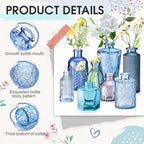 Yaomiao 30 Pcs Glass Bud Vases Centerpieces, Blue Series - Image 4