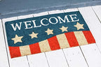 Evergreen Coir Welcome Patriotic Stripes Entrance Doormat | Indoor and Outdoor | 28-inches x 16-inches | Non-Slip Backing | All-Season | Natural Heavy-Duty Low Profile | Home Décor - Image 2