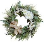 Petalivebloom 22-Inch Eucalyptus Wreath with Lace Bow for Front Door by Unknown