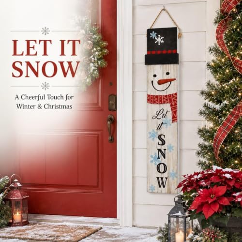 One-Piece Reversible Fall Winter Porch Sign, Outdoor Decorations - Image 5