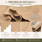 Jecery 10 Pack Scalloped Burlap Table Runners, 12 x 72 Inch - Image 3