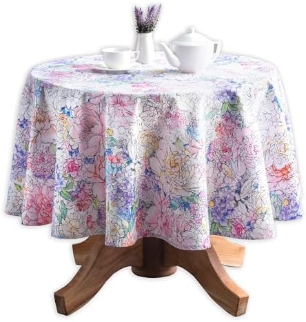 Maison d' Hermine Table Cloth Round Table Reusable 100% Cotton 69" Diameter by MaisondHermine