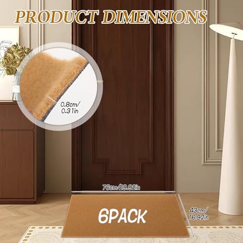 6 Pack Blank Coir Door Mats 30x17 Inch for Painting & Stenciling, Artificial Coir Welcome Mats with Non-Slip Rubber Backing, Easy-Clean Indoor Outdoor Doormat for Front Door Porch - Image 3