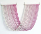 QULBUJ Dip Dye Large Macrame Wall Hanging Tie-Dye Yarn Tapestry Home Boho Wall Decor Ombre Art Headboard Bedroom Living Room 52" Wx34 L,Pink by Unknown
