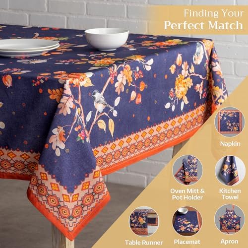Maison d' Hermine Table Cloth Rectangle Table Reusable 100% Cotton 70"x120" - Image 3