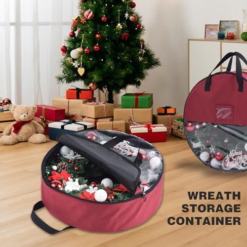 Christmas Wreath Storage Bag 36in Christmas Decoration Storage Box - Image 6
