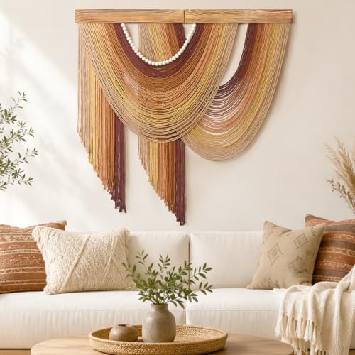 MEIVINES Large Macrame Wall Hanging Boho Tapestry Macrame Wall Art Decor - Image 5
